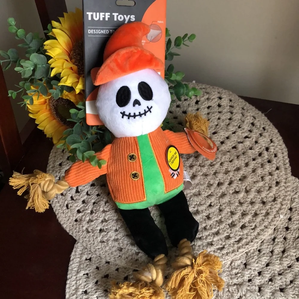 Halloween Skeleton Scarecrow DOG Toy